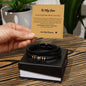 To My Son I Vegan Leather Bracelet