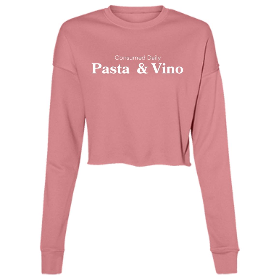 PASTA & VINO WOMAN'S CROPPED FLEECE CREW