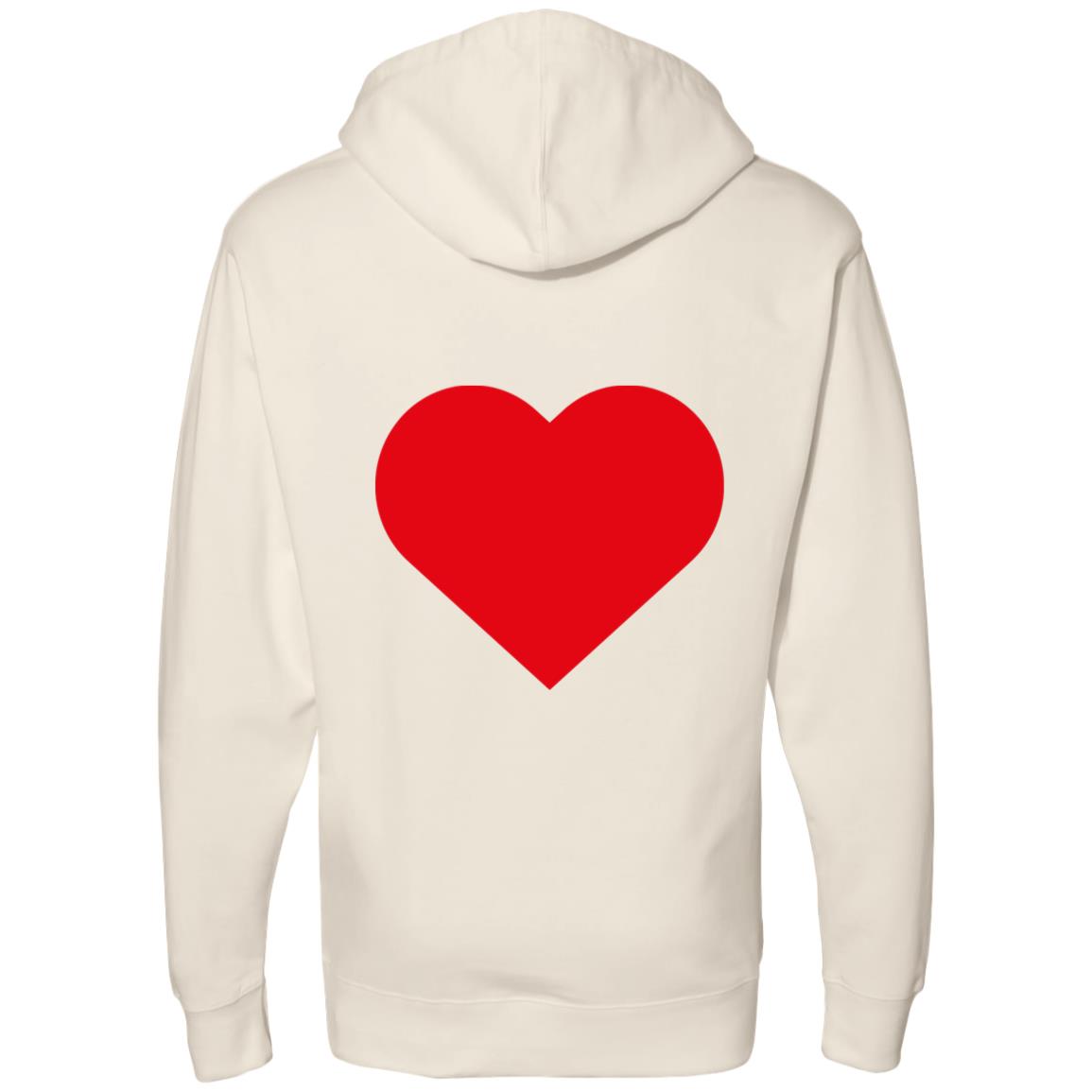 Big Heart Valentine's Day Midweight Hoodie