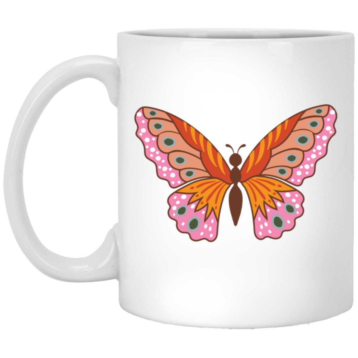 RETRO BUTTERLY CERAMIC MUG