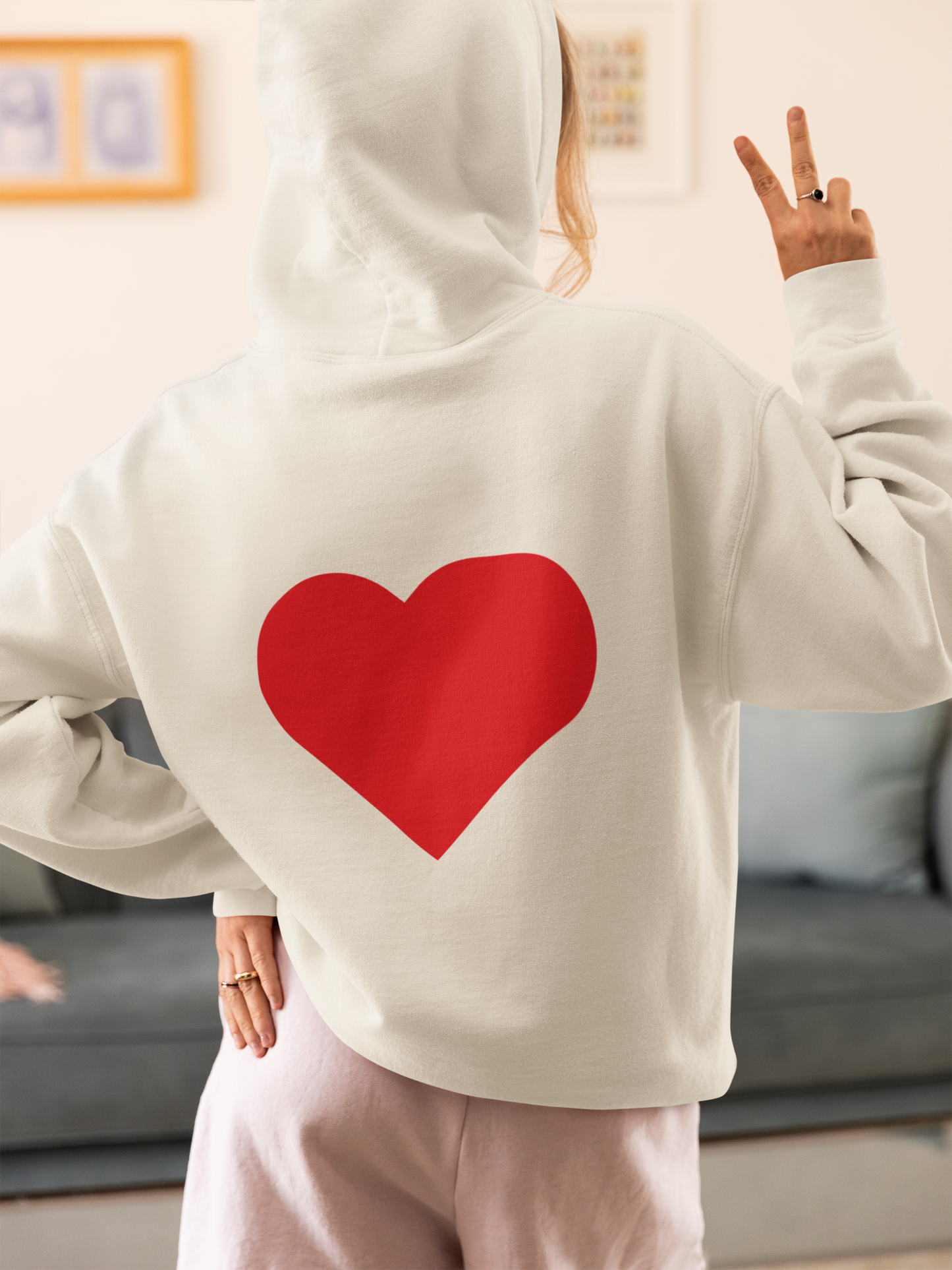 Big Heart Valentine's Day Midweight Hoodie